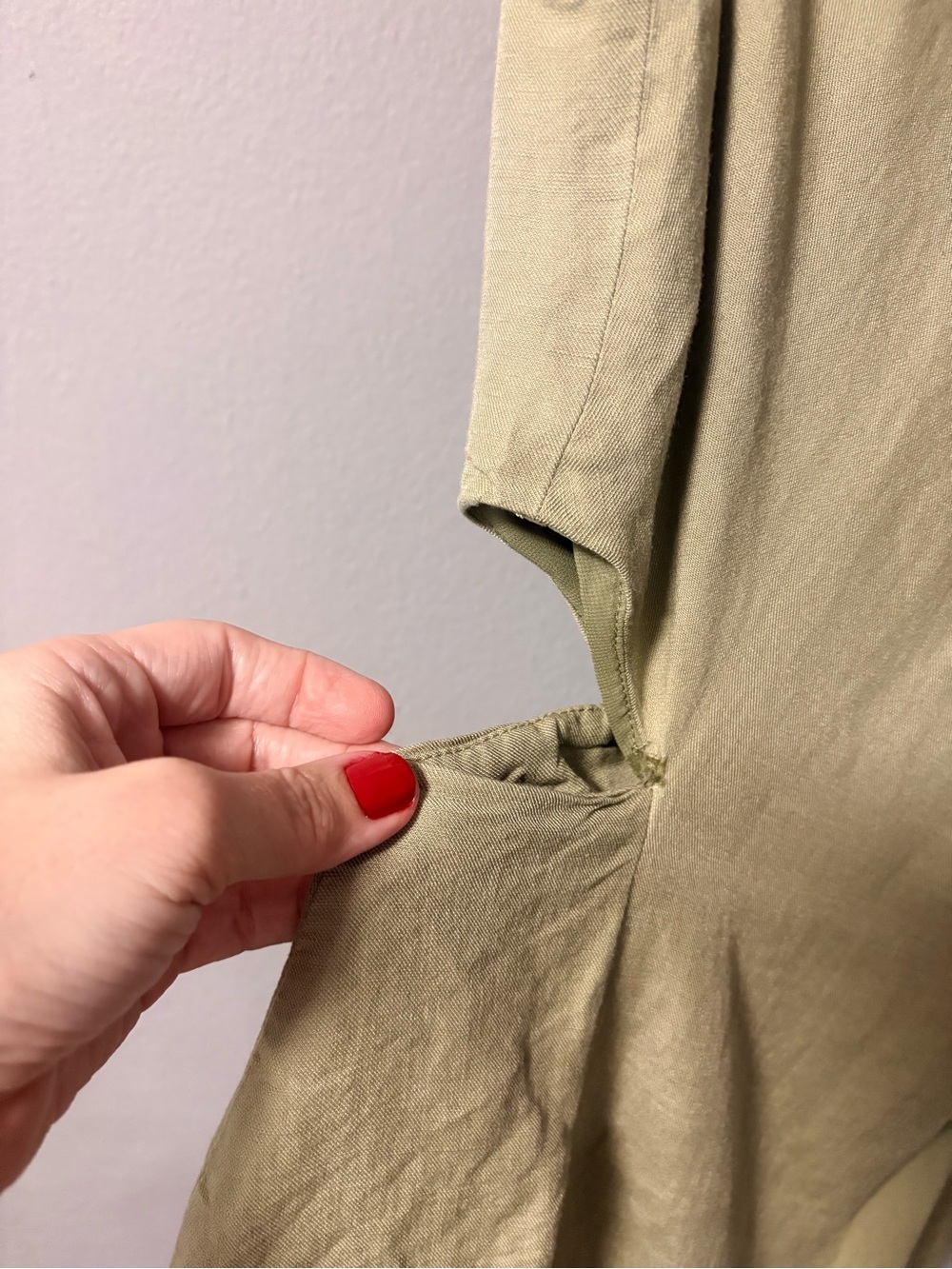 Zara Linen-Blend CutOut Sleeveless Midi Dress in Green. Size X-Small - Picture 7 of 13